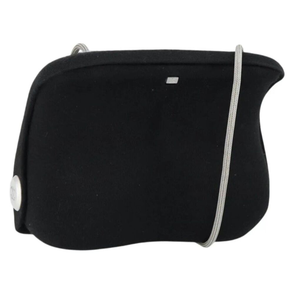 Chanel Millennium Jersey Black Cotton Shoulder Bag Bag
